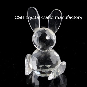 crystal rabbit animal figurines