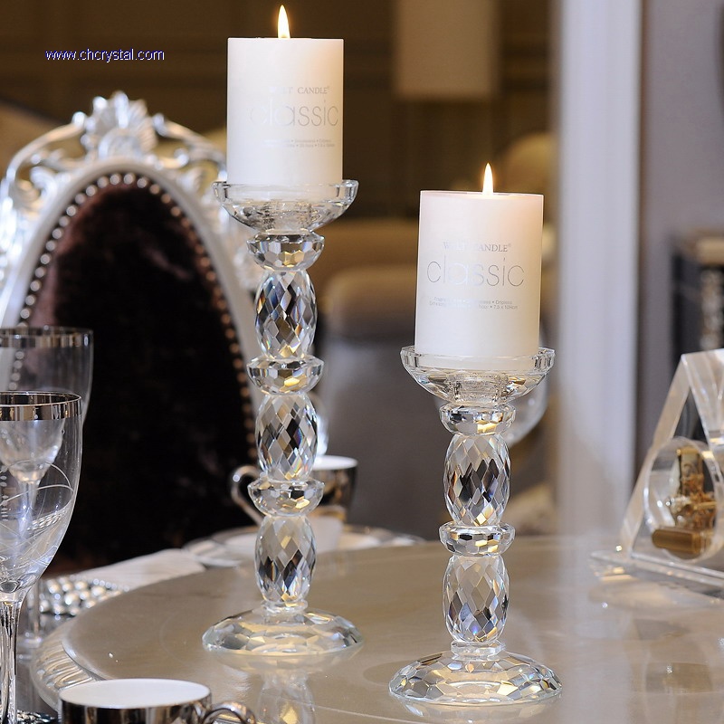 crystal tealight candle holder set