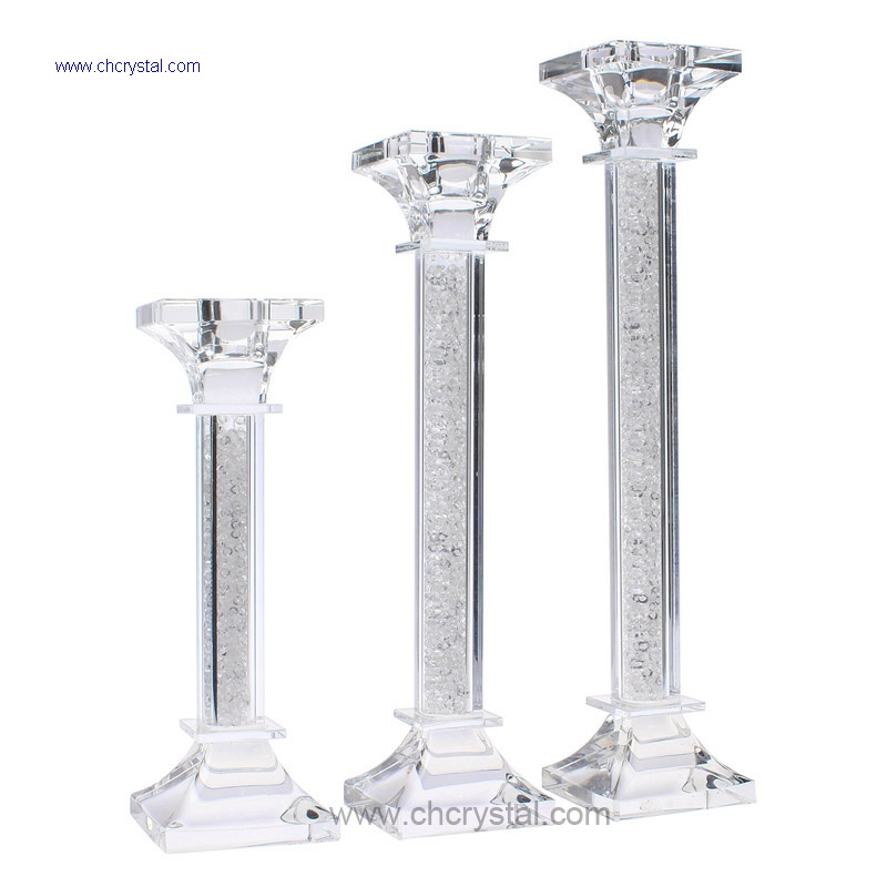 crystal candlestick candleholder set