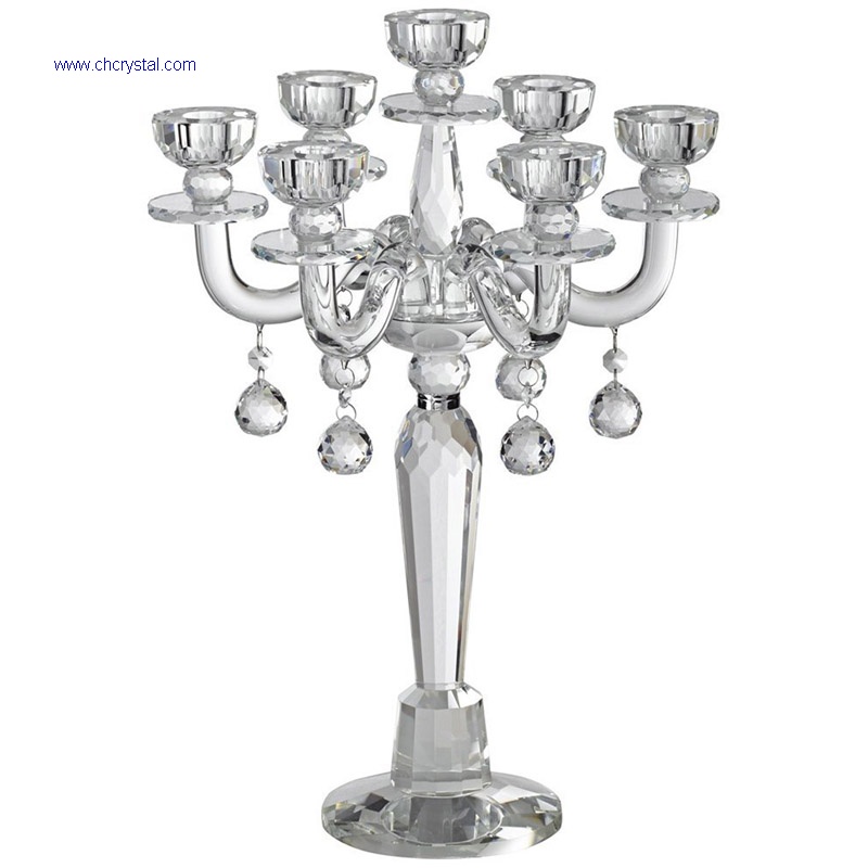 7 arms crystal candelabra