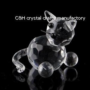 crystal cat animal figurines