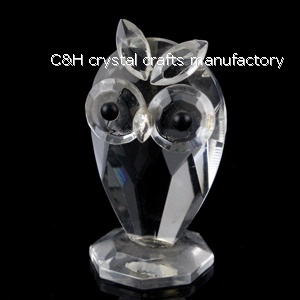 crystal owl animal figurines