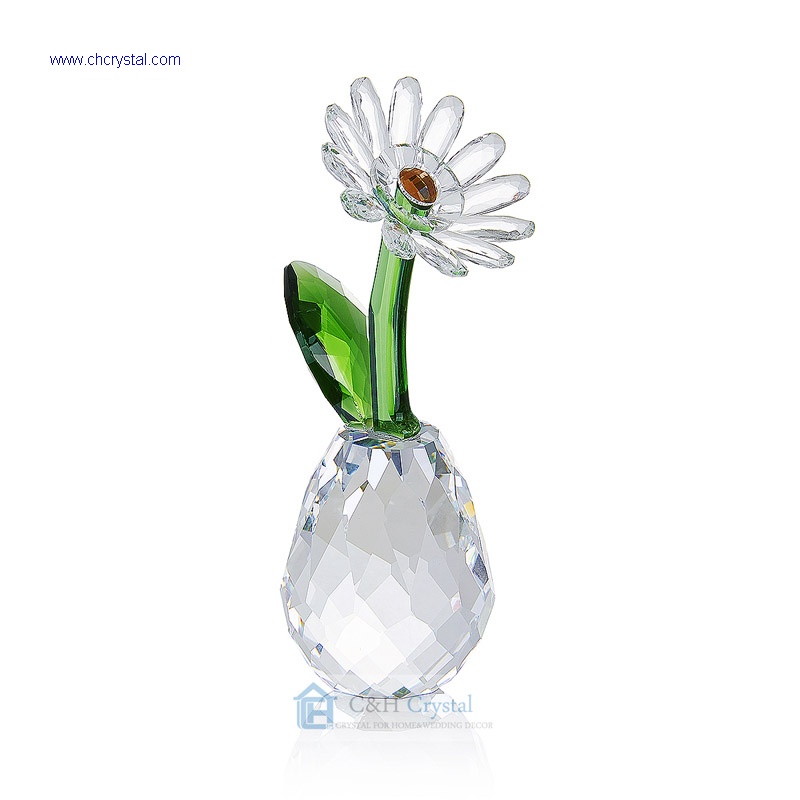crystal white flower gift
