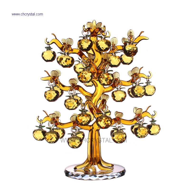 crystal apple tree with 38pcs apples