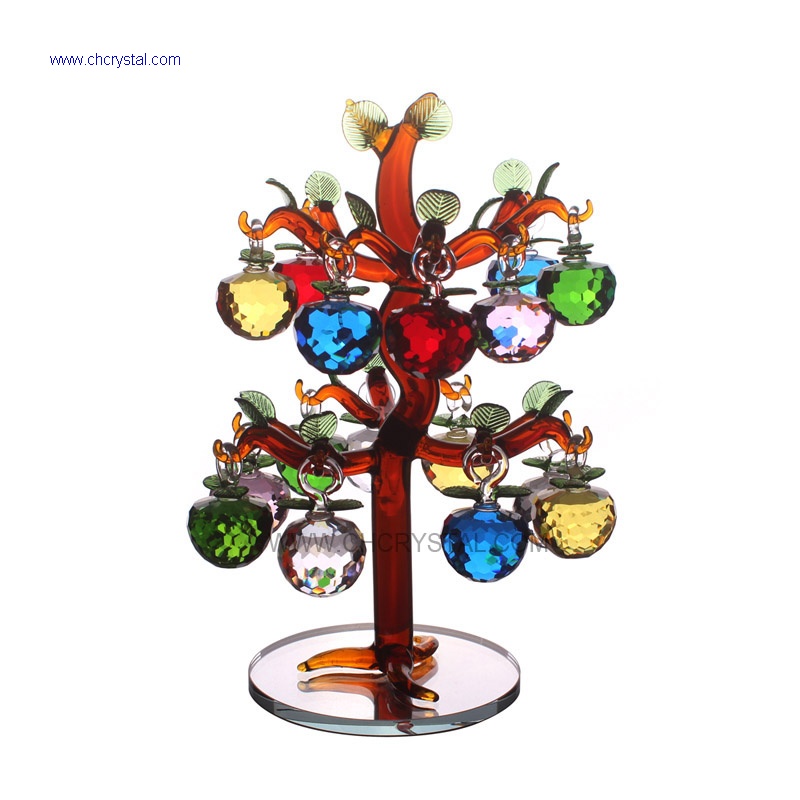 crystal apple tree with 16pcs apples