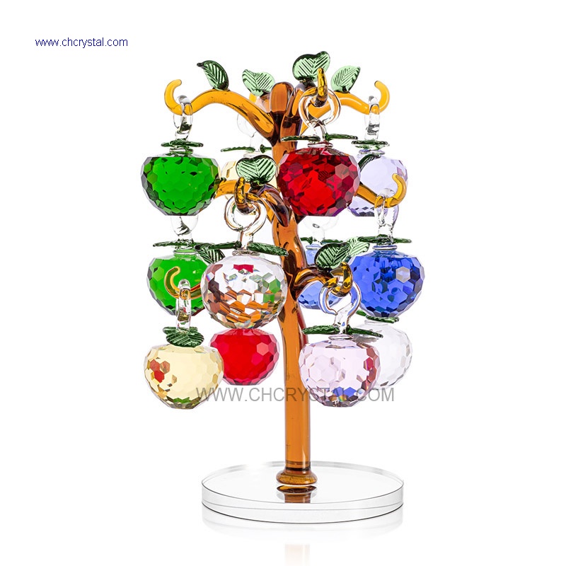 crystal apple tree with 12pcs apples