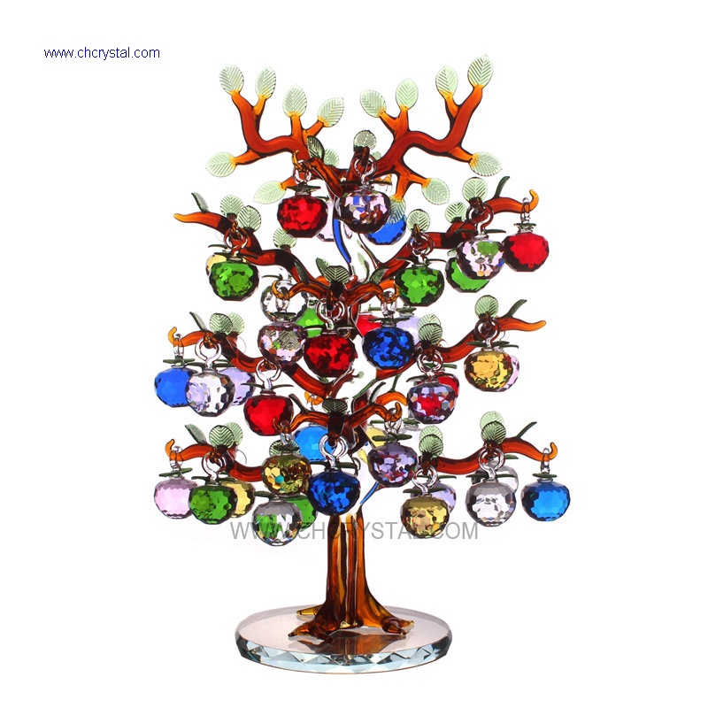 crystal apple tree with 46pcs apples