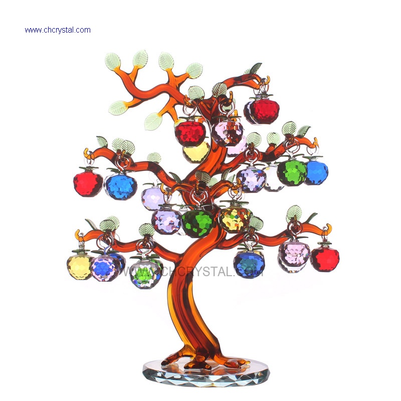 crystal apple tree with 30pcs apples