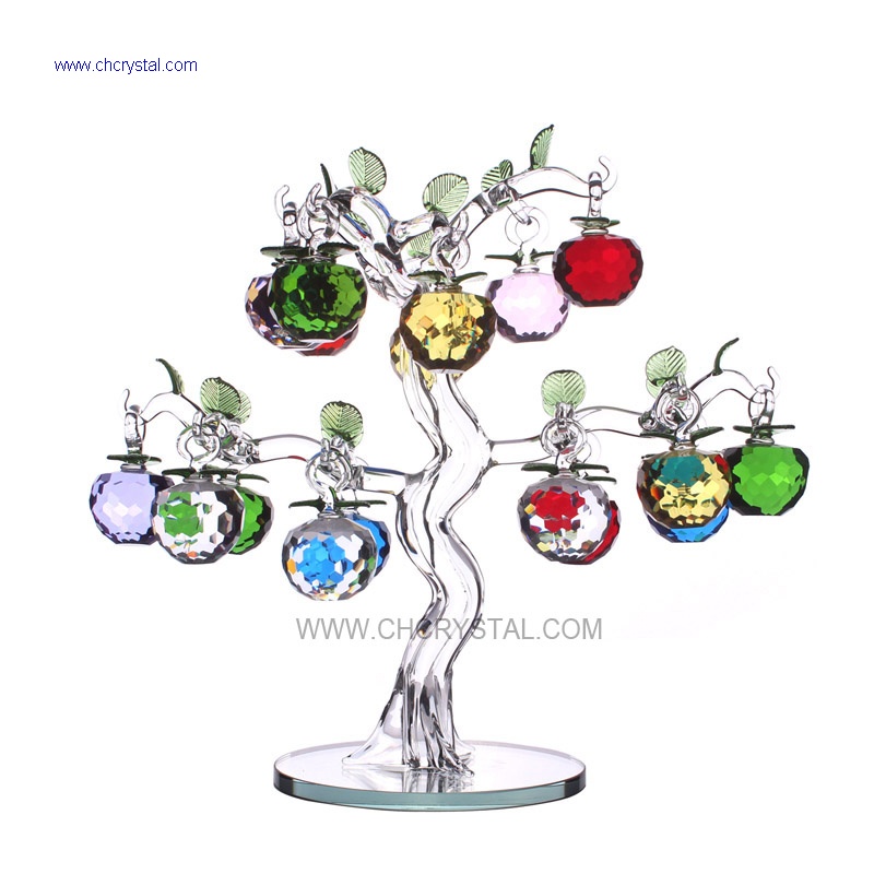 crystal apple tree with 18pcs apples