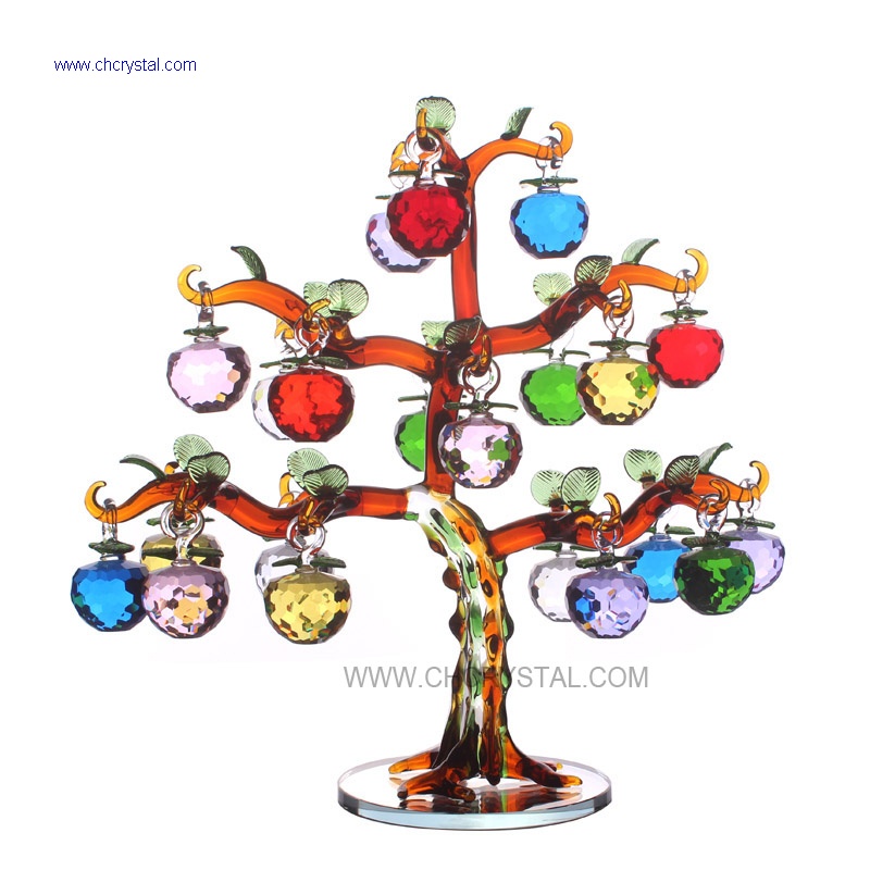 crystal apple tree with 21pcs apples
