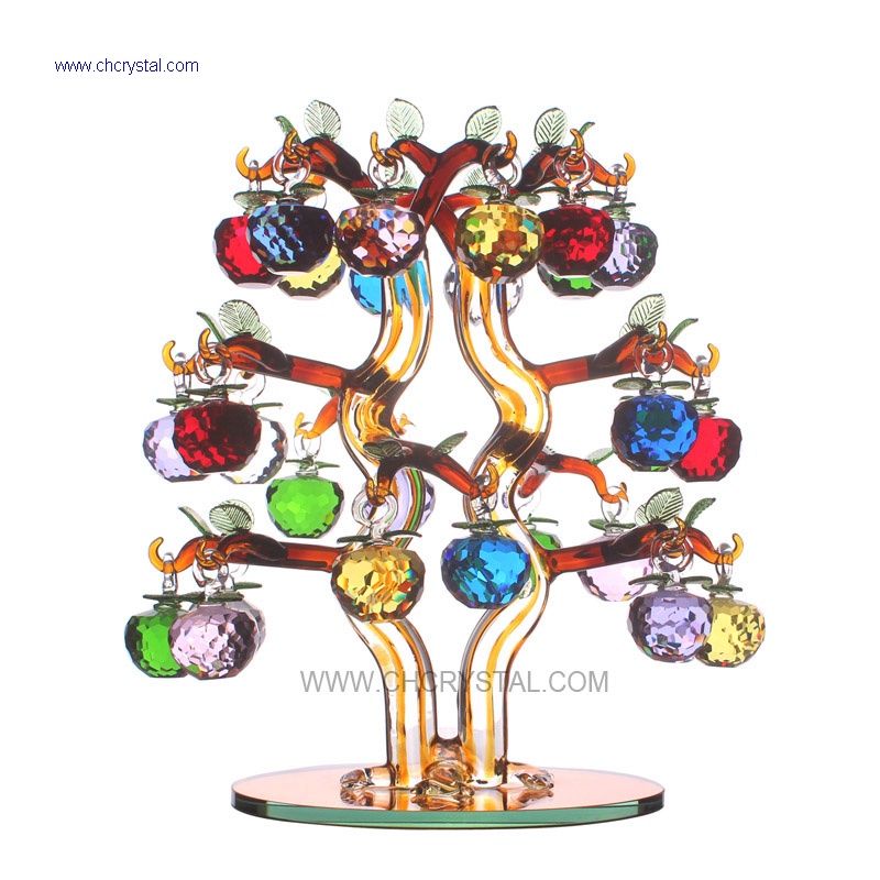 crystal apple tree with 28pcs apples