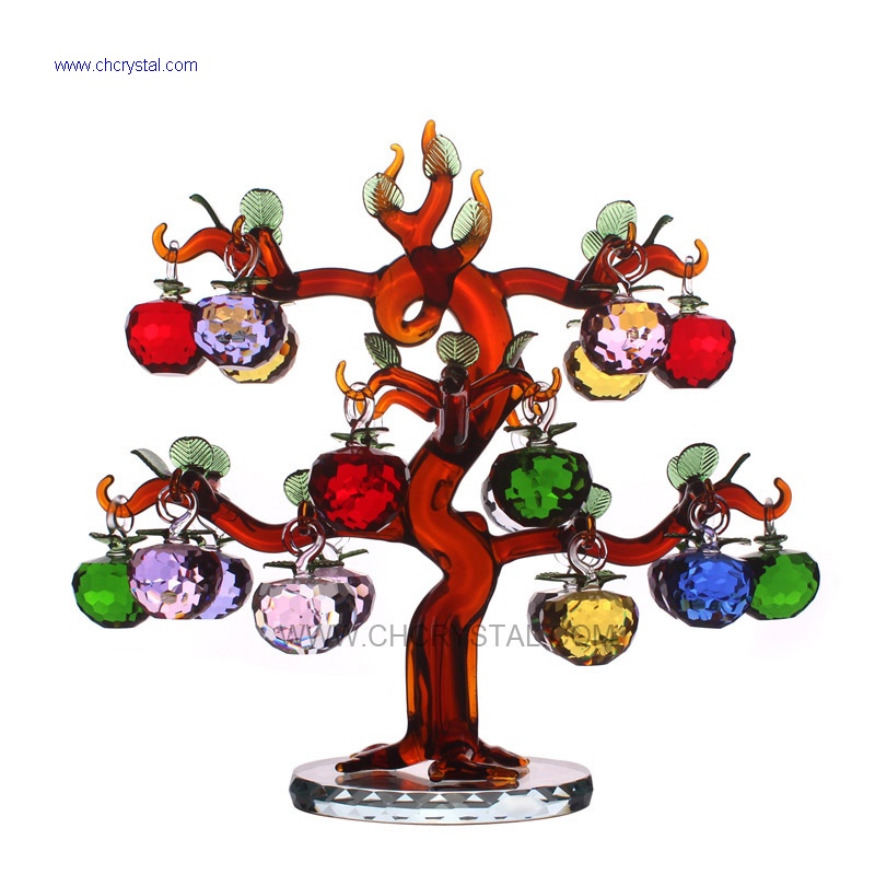 crystal apple tree with 20pcs apples