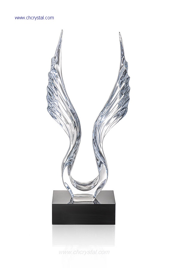 crystal trophy and award