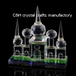 crystal building model gift