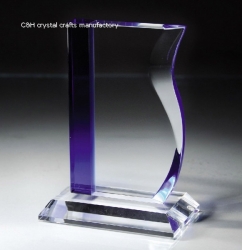 crystal trophy and award