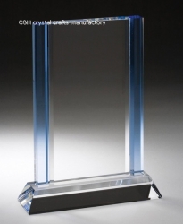 crystal trophy and award