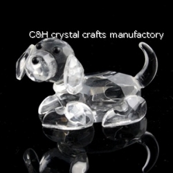 crystal dog animal figurine
