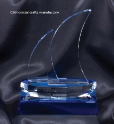 crystal trophy and award