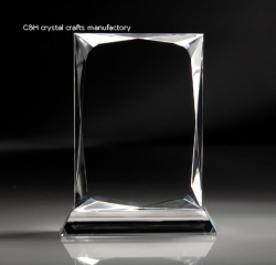 crystal trophy and award