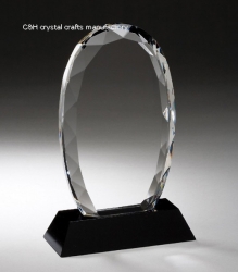 crystal trophy and award