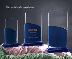 crystal trophy and award