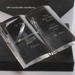 crystal book ornament