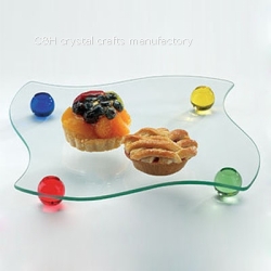 glass cookie plate