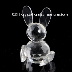 crystal rabbit animal figurines