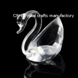 crystal swan animal figurines