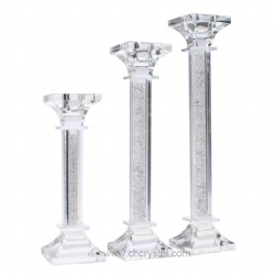 crystal candlestick candleholder set
