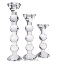 crystal candlestick candleholder set