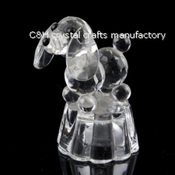 crystal dog animal figurines with LED light