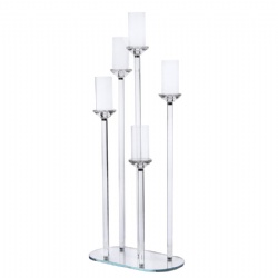 5 arms crystal candelabra