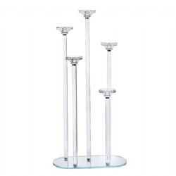 5 arms crystal candelabra