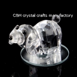 crystal dog animal figurines
