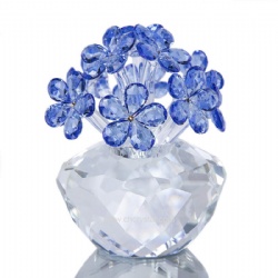 crystal blue flower gift
