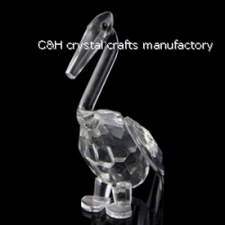 crystal crane animal figurines