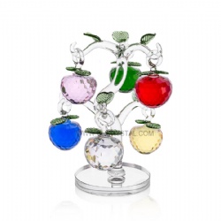 crystal apple tree with 6pcs apples