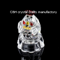 crystal hen animal figurines with led light base