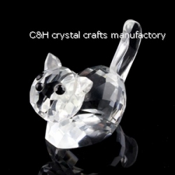 crystal cat animal figurines