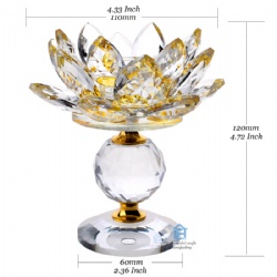 crystal lotus tealight candle holder