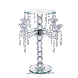 crystal candelabra and cake stand