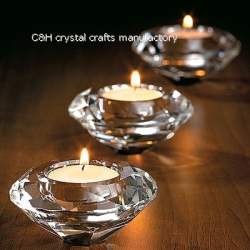 crystal tealight candle holder