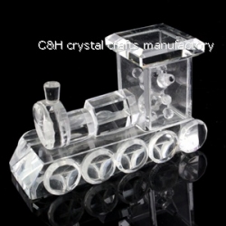 crystal small train model gift