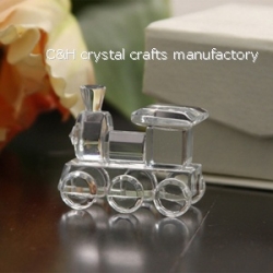 crystal small train model gift