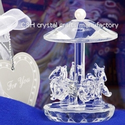 crystal small merry-go-round model gift