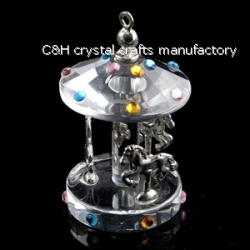 crystal small merry-go-round model gift