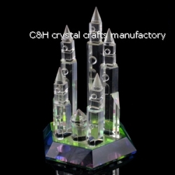 crystal building model gift