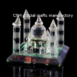 crystal building model gift