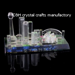 crystal building model gift